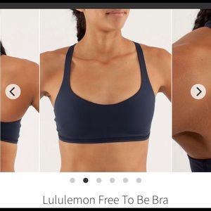 LULULEMON Free to Be Bra, BLACK SZ 8